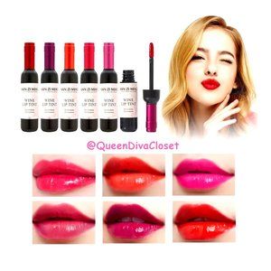 6 Wine Bottle Liquid Lipstick Set Matte & Velvet Finish Waterproof Lip Glosses